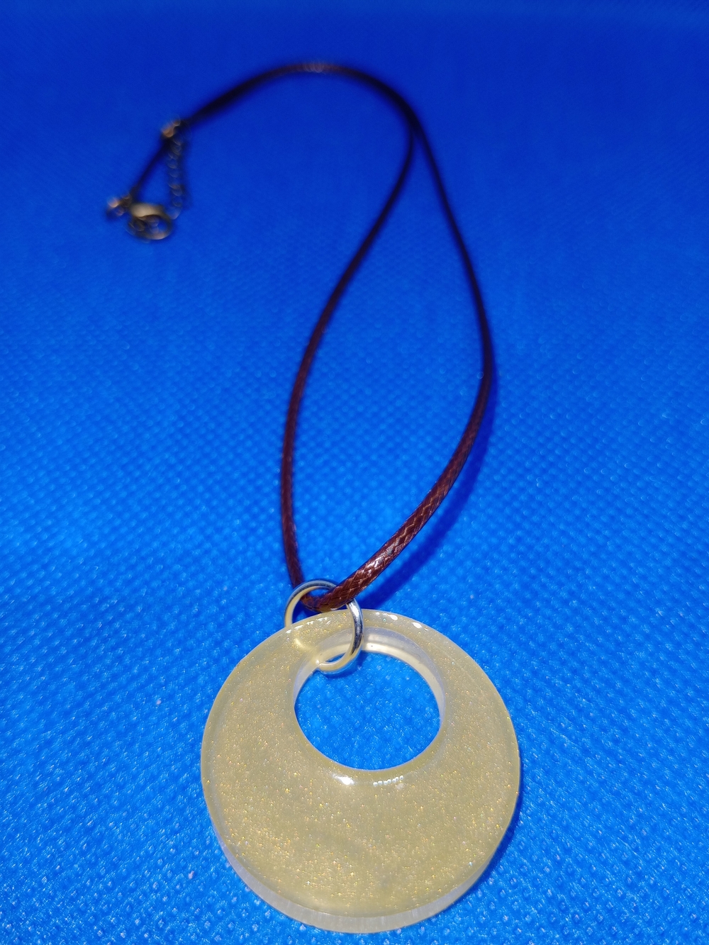 Yellow-Tone Circular Pendant Necklace - Women Jewelry